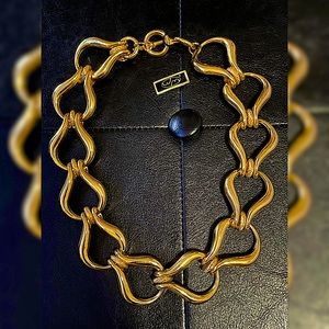 Gold plated choker necklace